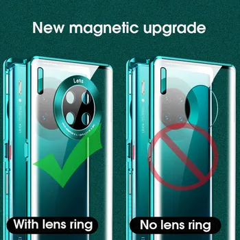 Магнитен Метален Корпус Poco X3 NFC Poco F2 Pro Двупосочен Калъф от закалено Стъкло за Xiaomi POCO X3 NFC Защитен калъф за фотоапарат