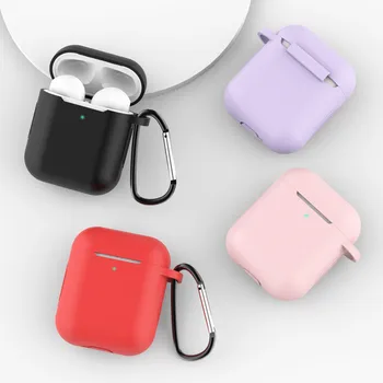 Мини Мек Силиконов Калъф За Apple Airpods 1 2 устойчив на удари Калъф За Apple AirPods 2 1 Калъфи за слушалки за Airpods Защитен калъф