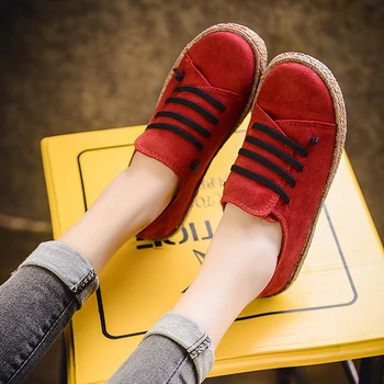 Мокасини с кръгло бомбе Нови пролетни дамски обувки на плоска подметка Оксфорд обувки за жени Широки плитки ежедневни дамски обувки на плоска подметка