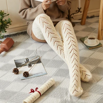 Най-новите дамски cable crochet-дълги Чорапи за обувки, Гамаши Над коляното, гамаши за отглеждане на бедрата