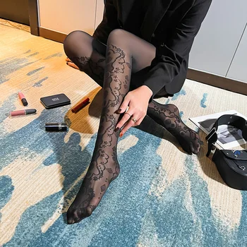 Нови летни японски Сладки Чорапи Лолита Коприна Жакард татуировки Чорапогащи за момичета Женски тънки прозрачни чорапогащи, бельо