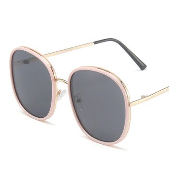 Овални Слънчеви очила LeonLion Женски Извънгабаритни Очила За жени/Мъже Метални Луксозни Дамски слънчеви Очила с Кръгли Gafas De Sol Mujer 2021