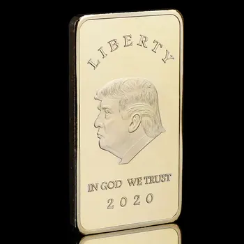 Позлатени блок Liberty колекция на Доналд Тръмп Държи Америка Възпоменателна монета 