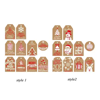 Пощенски картички От Крафт хартия на Дядо Коледа, Коледни Украси, Опаковки, Аксесоари Коледна етикет Дръж Етикети за Опаковане на Подаръци, Коледни Етикети