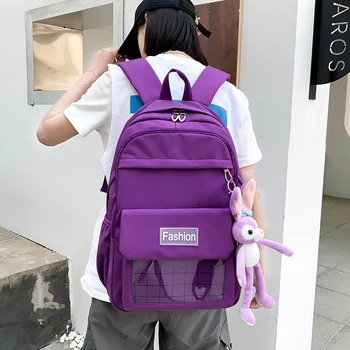 Раница за момичета Нов Корейски Голяма Раница за лаптоп Ежедневни Водоустойчив Детска, Училищна чанта За студентски училищна Раница