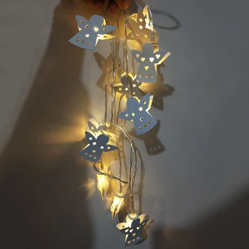 Сватбената парти LED Светлинни Струни 10/20 LED Форма на Ангел Фея Струнен Светлина Коледен Празник Декорация на Дома, Гирлянди от Светлини