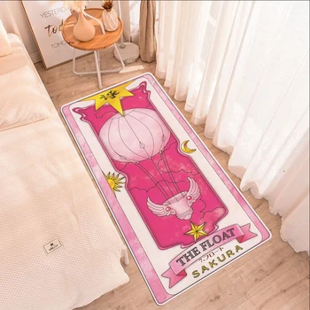 Симпатична Розова Карта Таро Кухненски Мат Вход в Спалнята на Мат За дома Съвременни Постелки За пода на Килима в Хола 40x120 см Баня Мат Noridc