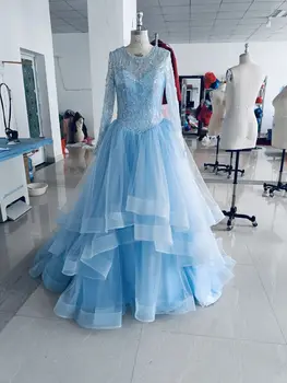 Снимка на Синьото Пищни рокля 2022 г.