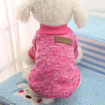 Топли дрехи за кучета за малки Кучета Зимата е Мек Пуловер за домашни кучета Дрехи за кучета Зимни дрехи Чихуахуа Класически костюм за домашни любимци