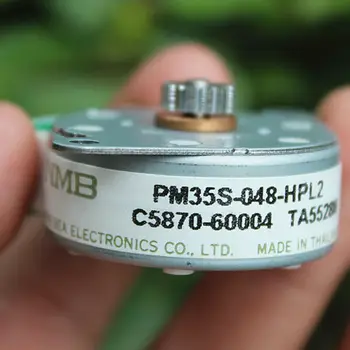 Точност NMB Micro Mini 35 мм Стъпков Двигател Електрически 2-Фаза 4-Проводный Стъпка 7,5 Градуса през Цялата Плосък с нащърбена предаването 0,5 Модел Модул