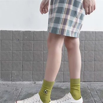 Хипстерские Зелени чорапи от авокадо Забавни Женски в корейски стил Harajuku Art Calcetines Mujer Дивертидос Японски Скарпеты Плодове Соккен