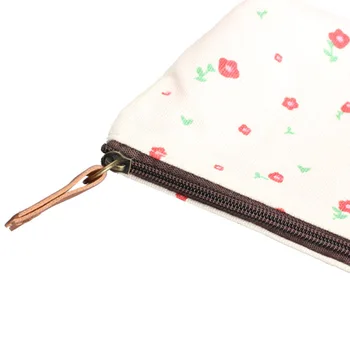 Цветен молив случай в селски стил Текстилен Пълнител за отглеждане на Чантата за съхранение на студентска дръжки Подарък чанта FL