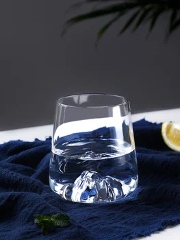 Чаша за пиене в японски стил стъклена чаша с вятъра, творческа домакински стъклена чаша за пиене, термоустойчиви, прозрачни чаши